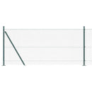 vidaXL Kerítés oszlopokkal Zöld 0.8 x 10 m Acél