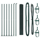 vidaXL Kerítés oszlopokkal Zöld 0.8 x 10 m Acél