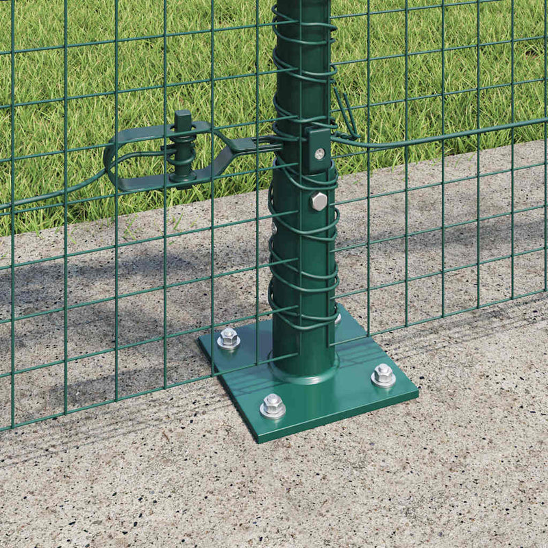vidaXL Kerítés oszlopokkal Zöld 0.8 x 10 m Acél