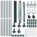 vidaXL Kerítés oszlopokkal Zöld 1 x 10 m Acél