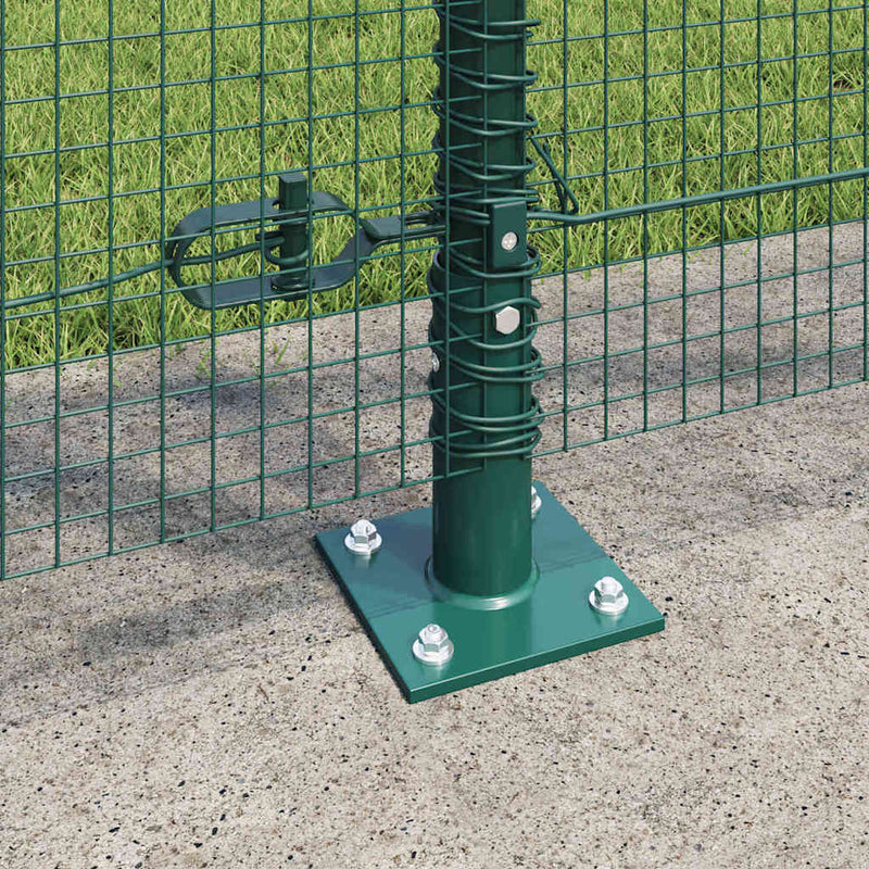 vidaXL Kerítés oszlopokkal Zöld 1.2 x 10 m Acél