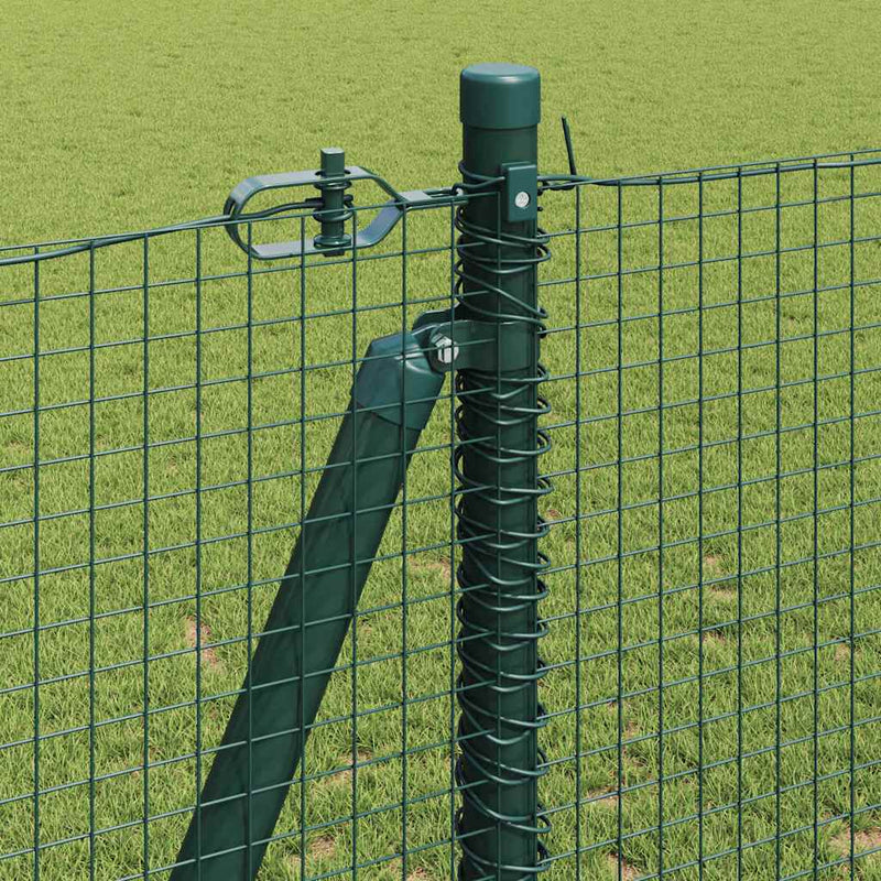 vidaXL Kerítés oszlopokkal Zöld 1.2 x 10 m Acél