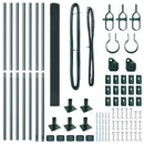 vidaXL Kerítés oszlopokkal Zöld 1.5 x 10 m Acél