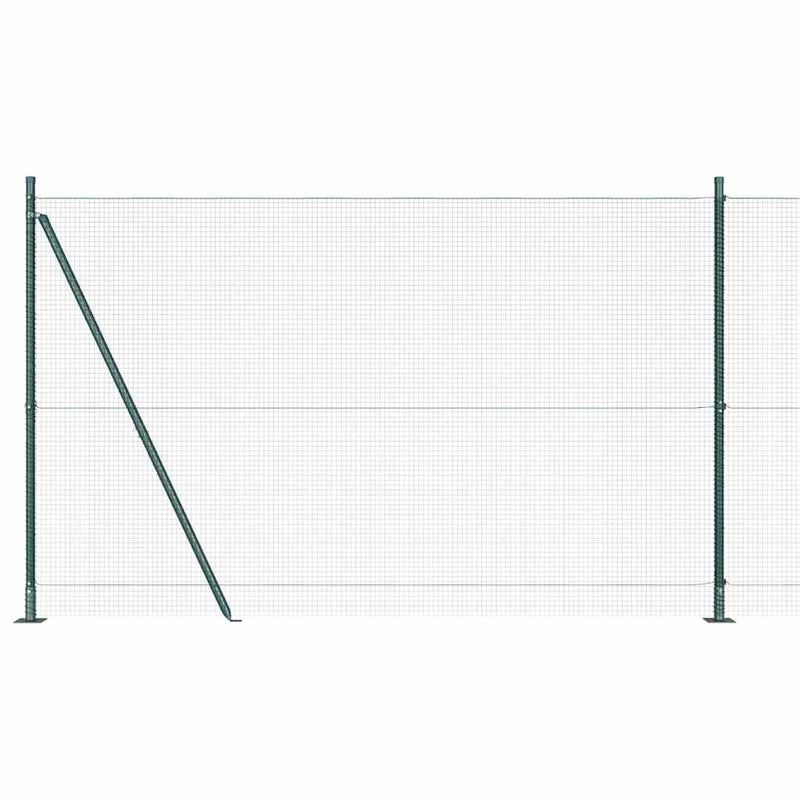 vidaXL Kerítés oszlopokkal Zöld 1.6 x 10 m Acél