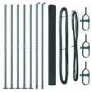 vidaXL Kerítés oszlopokkal Zöld 1.6 x 10 m Acél