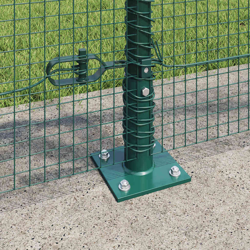 vidaXL Kerítés oszlopokkal Zöld 0.8 x 25 m Acél