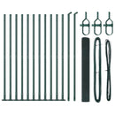 vidaXL Kerítés oszlopokkal Zöld 1 x 25 m Acél