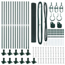vidaXL Kerítés oszlopokkal Zöld 1.2 x 25 m Acél