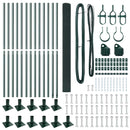 vidaXL Kerítés oszlopokkal Zöld 1.6 x 25 m Acél