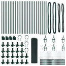 vidaXL Kerítés oszlopokkal Zöld 0.5 x 50 m Acél