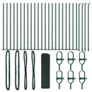 vidaXL Kerítés oszlopokkal Zöld 0.6 x 50 m Acél