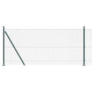 vidaXL Kerítés oszlopokkal Zöld 1 x 50 m Acél