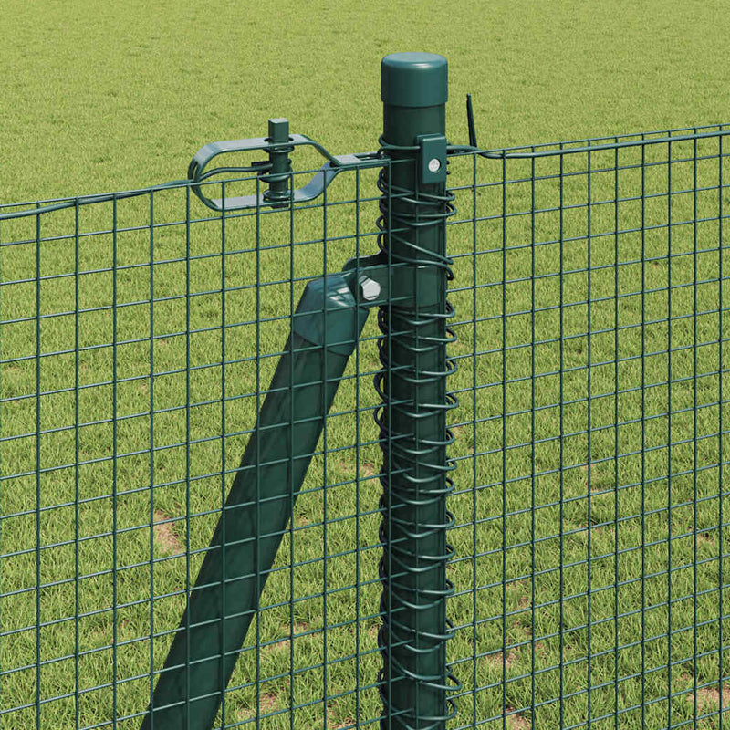 vidaXL Kerítés oszlopokkal Zöld 1.2 x 50 m Acél