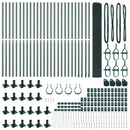 vidaXL Kerítés oszlopokkal Zöld 1.2 x 50 m Acél