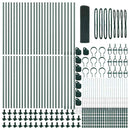 vidaXL Kerítés oszlopokkal Zöld 0.4 x 100 m Acél