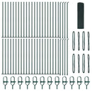 vidaXL Kerítés oszlopokkal Zöld 0.4 x 100 m Acél
