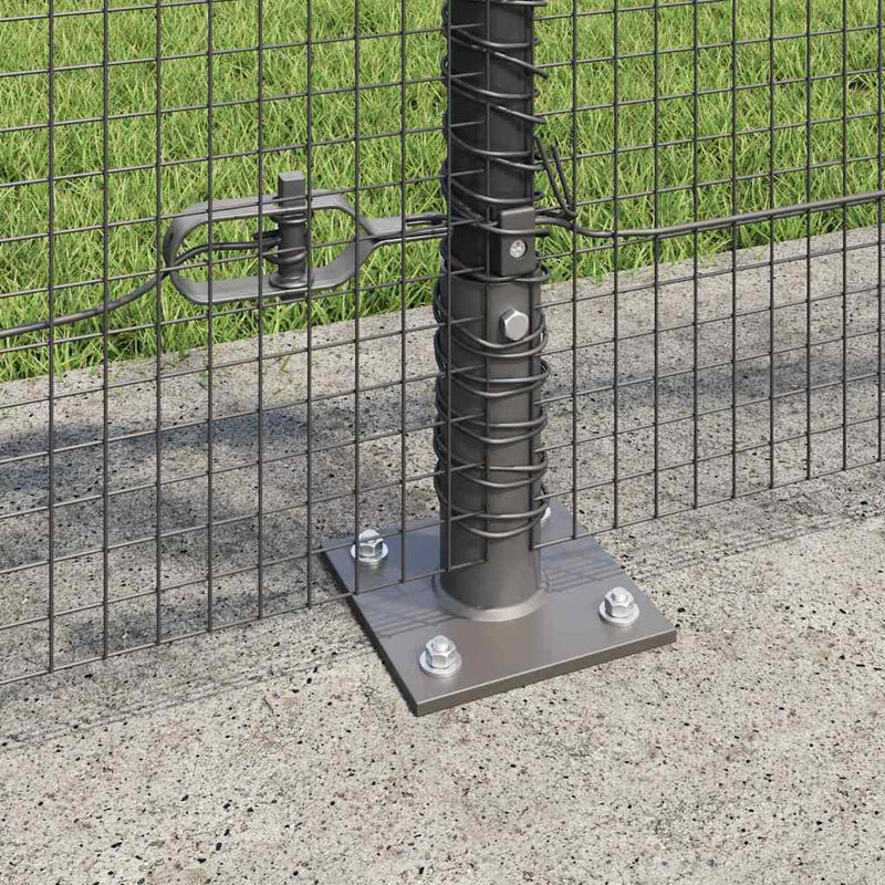 vidaXL Kerítés oszlopokkal Szürke 0.8 x 10 m Acél