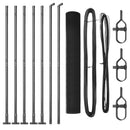 vidaXL Kerítés oszlopokkal Szürke 1 x 10 m Acél