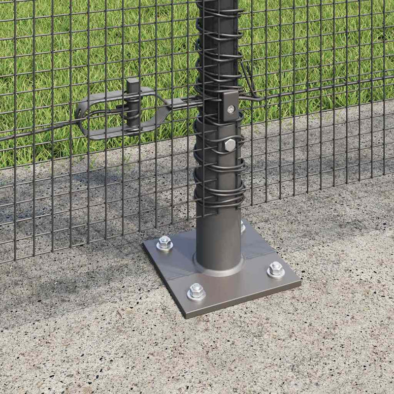 vidaXL Kerítés oszlopokkal Szürke 1.2 x 10 m Acél