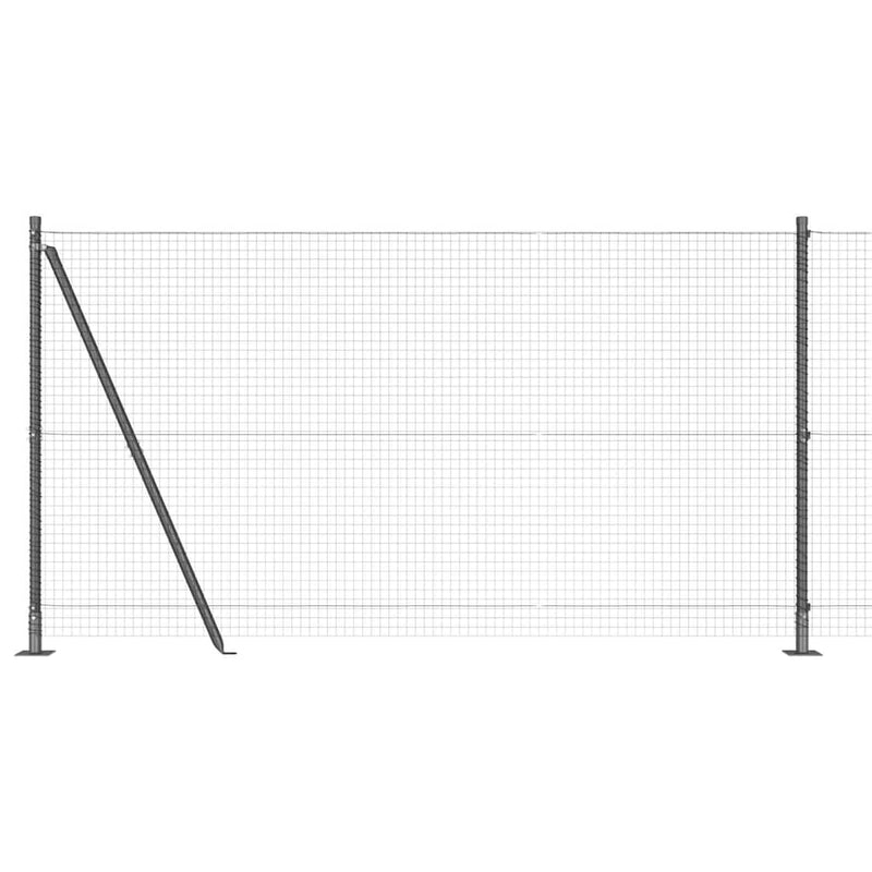 vidaXL Kerítés oszlopokkal Szürke 1.2 x 10 m Acél