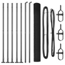 vidaXL Kerítés oszlopokkal Szürke 1.5 x 10 m Acél