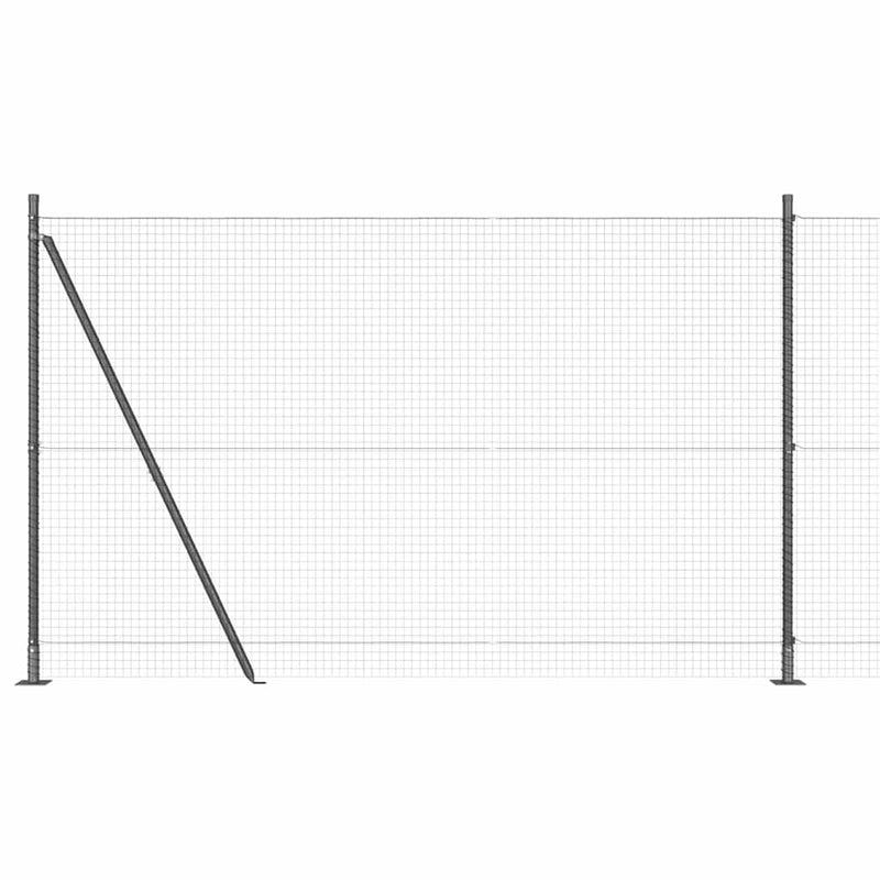 vidaXL Kerítés oszlopokkal Szürke 1.5 x 10 m Acél