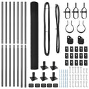 vidaXL Kerítés oszlopokkal Szürke 1.6 x 10 m Acél