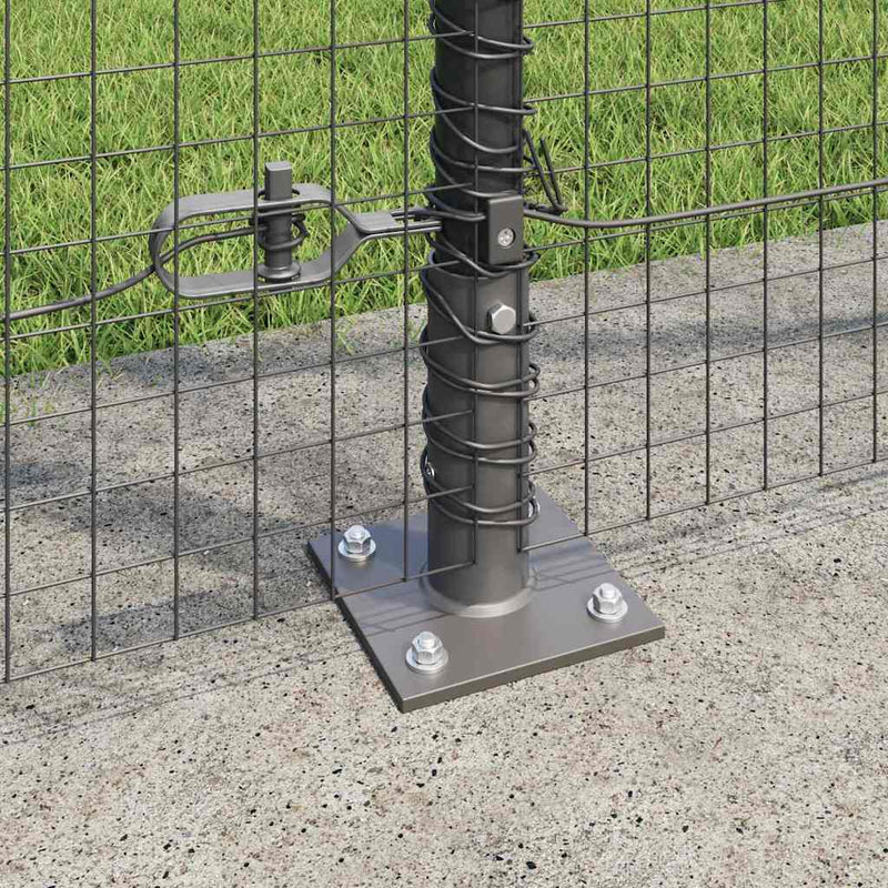 vidaXL Kerítés oszlopokkal Szürke 1.6 x 10 m Acél