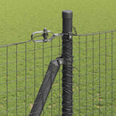 vidaXL Kerítés oszlopokkal Szürke 1.6 x 10 m Acél