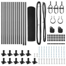 vidaXL Kerítés oszlopokkal Szürke 0.5 x 25 m Acél