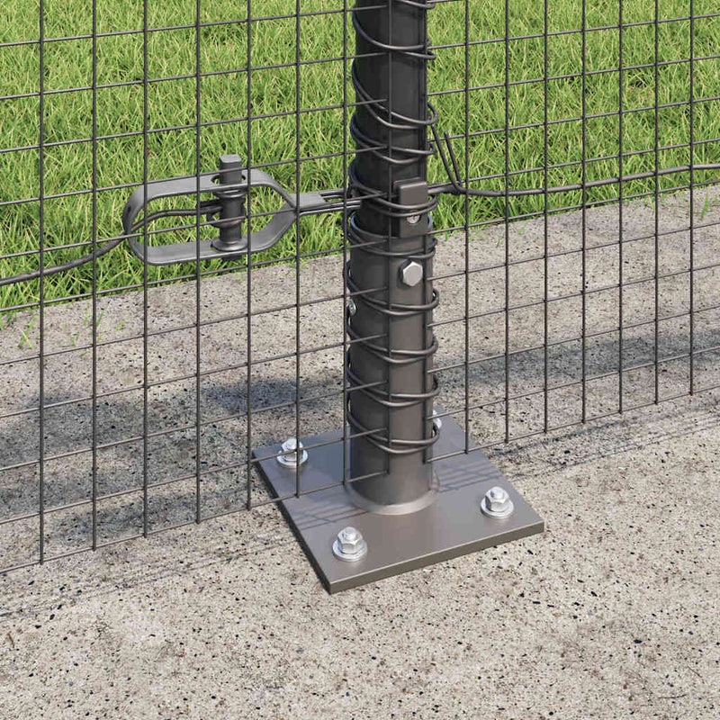 vidaXL Kerítés oszlopokkal Szürke 0.5 x 25 m Acél