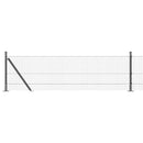 vidaXL Kerítés oszlopokkal Szürke 0,6 x 25 m Acél