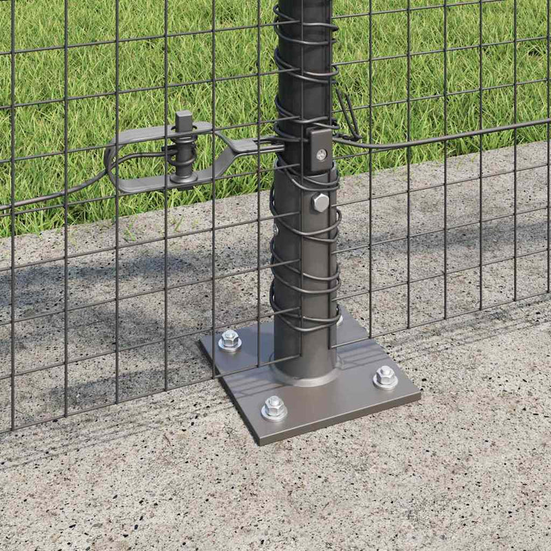 vidaXL Kerítés oszlopokkal Szürke 0.8 x 25 m Acél