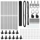 vidaXL Kerítés oszlopokkal Szürke 1 x 25 m Acél