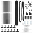 vidaXL Kerítés oszlopokkal Szürke 1.5 x 25 m Acél