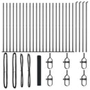 vidaXL Kerítés oszlopokkal Szürke 1.2 x 50 m Acél