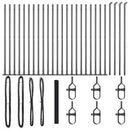 vidaXL Kerítés oszlopokkal Szürke 1.5 x 50 m Acél