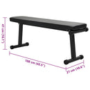 vidaXL Súlypad Fekete 108 x 27 x 41 cm Porszórt acél