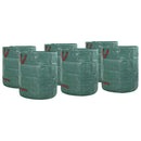 vidaXL Kerti hulladéktáskák 12 pcs Zöld 45 x 45 x 76 cm Polipropilén
