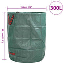 vidaXL Kerti hulladéktáskák 12 pcs Zöld 66 x 66 x 83,5 cm Polipropilén