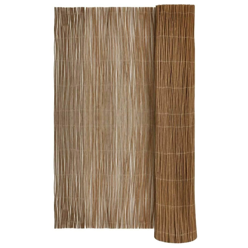 vidaXL Fűzfa Kerítés Barna 170 x 500 cm