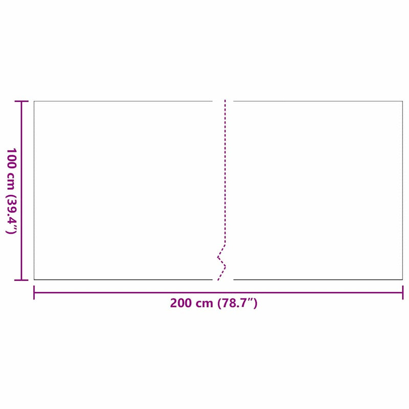 vidaXL Műfű Fekete 2 x 1 m Polipropilén
