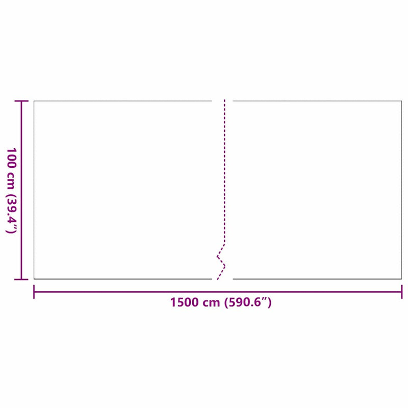 vidaXL Műfű Fekete 15 x 1 m Polipropilén