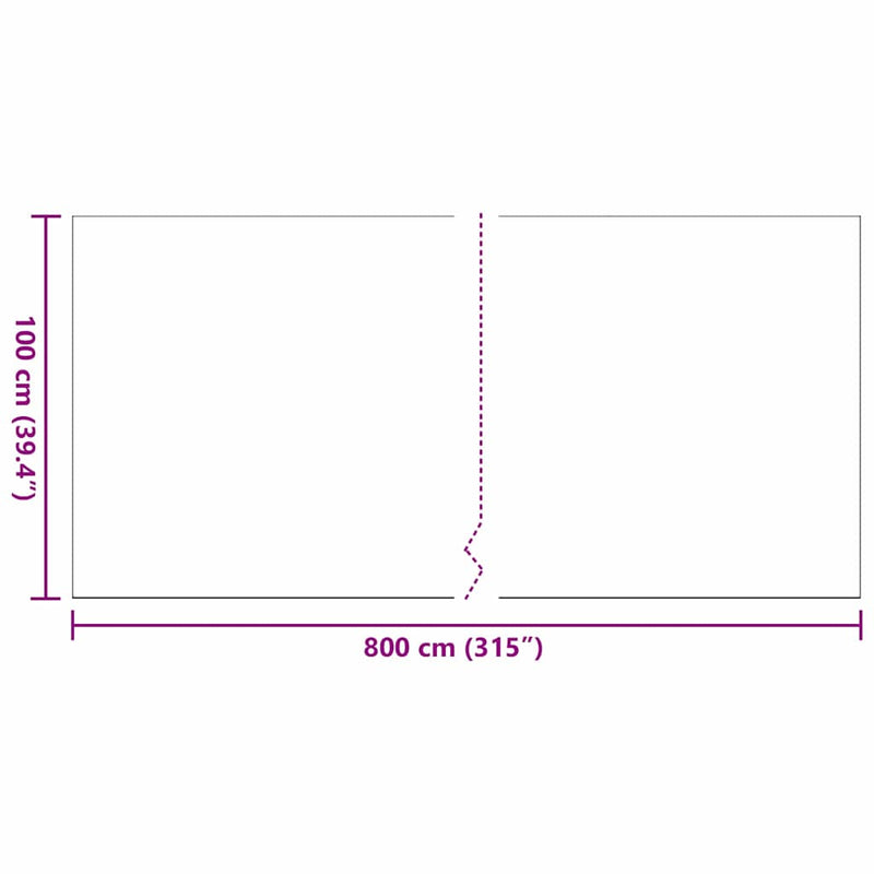 vidaXL Műfű Fekete 8 x 1 m Polipropilén