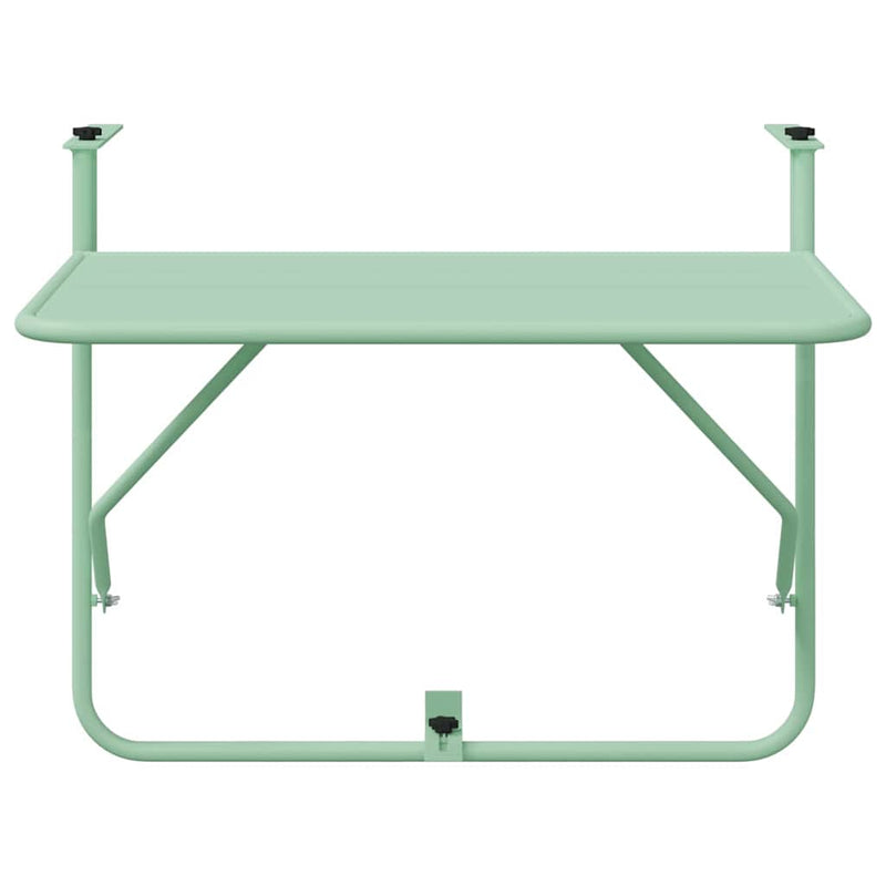 vidaXL Függő erkélyasztal Menta zöld 60 x 39 x 65 cm Acél