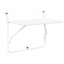 vidaXL Függő erkélyasztal Fehér 60 x 39 x 65 cm Acél