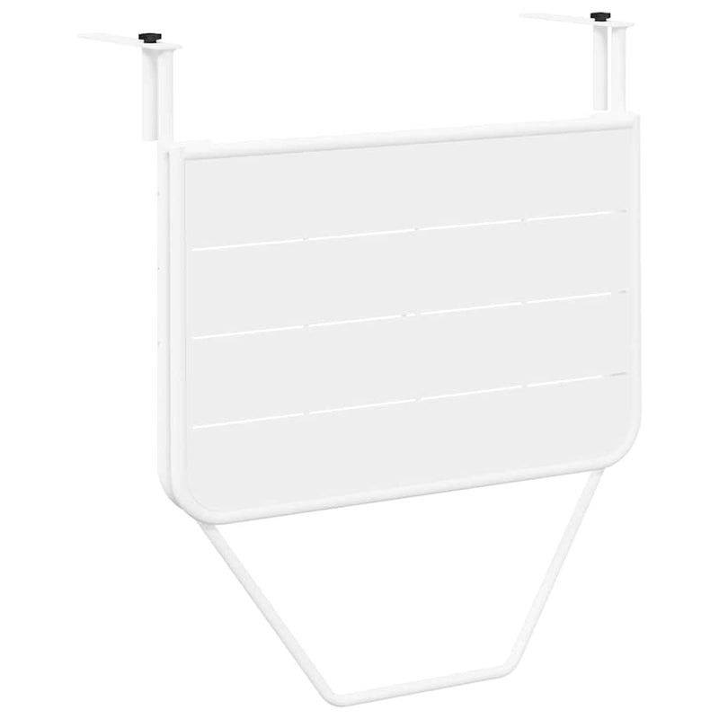 vidaXL Függő erkélyasztal Fehér 60 x 39 x 65 cm Acél