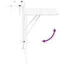 vidaXL Függő erkélyasztal Fehér 60 x 39 x 65 cm Acél