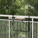 vidaXL Függő erkélyasztal Fekete 60 x 39 x 65 cm Acél