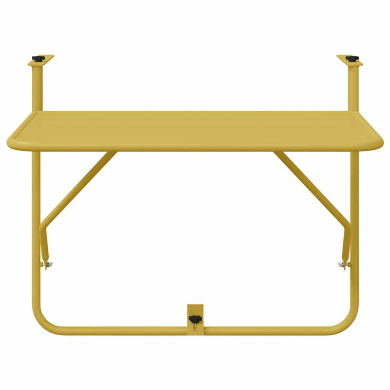 vidaXL Függő erkélyasztal Arany 60 x 39 x 65 cm Acél